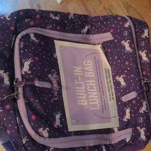 Bentgo Purple Unicorn two in one backpack NWT